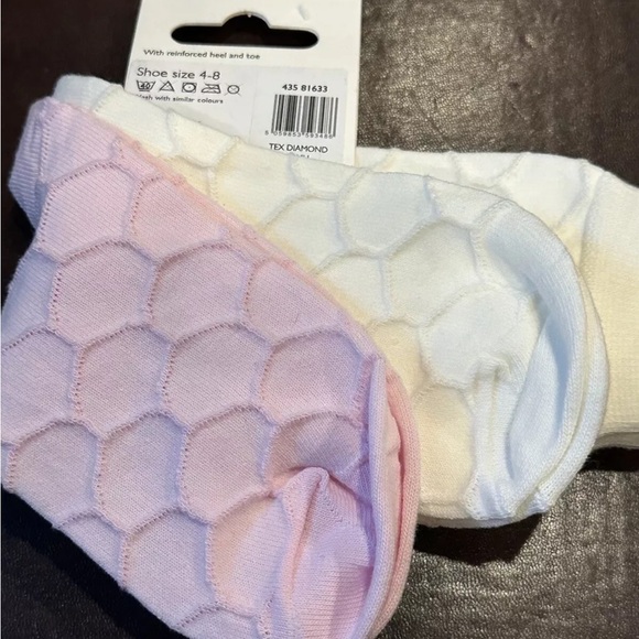 John Lewis Tex Diamond Socks -2 Pair Size 4-8 New - Picture 2 of 2